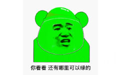 你看看，还有哪里可以绿的，全身绿色的熊猫头叫别人看看哪里还可以绿表情图