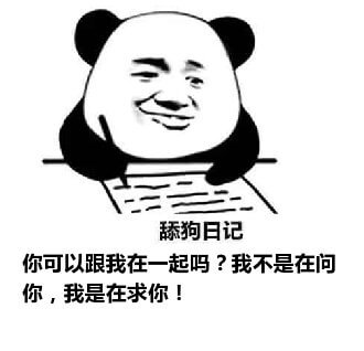 舔狗写日记：你可以跟我在一起吗？我不是在问你，我是在求你！舔狗日记系列表情