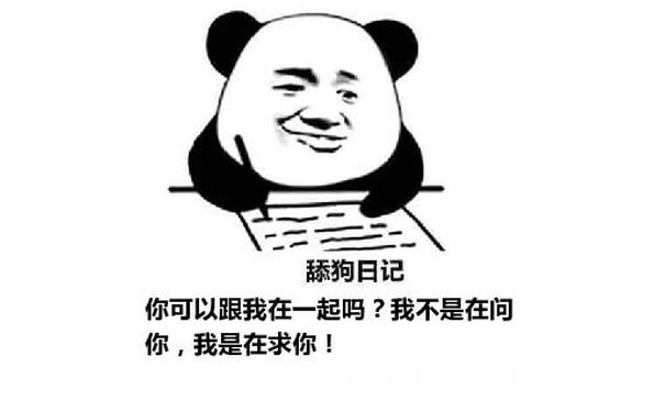 舔狗写日记：你可以跟我在一起吗？我不是在问你，我是在求你！舔狗日记系列表情