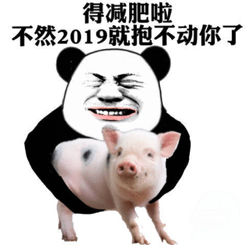 得减肥啦，不然2019就抱不动你了