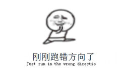 刚刚跑错方向了（Just run in the wrong direction）