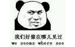 我们好像在哪儿见过 wo seems where see