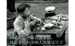 1945年的上海贫困家庭，只能靠吃阳澄湖大闸蟹过日子