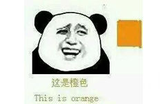 给你点颜色看看：这是橙色 This is orenge