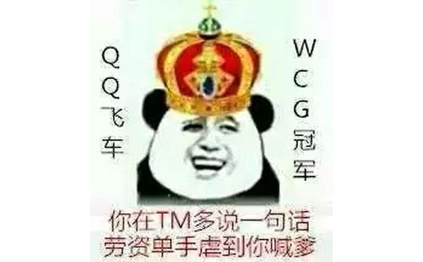 QQ飞车WCG冠军：你TM在多说一句话我单手虐你喊爹