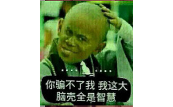 你骗不了我，我这大脑壳全是智慧