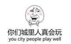 你们城里人真会玩（you city people play well）