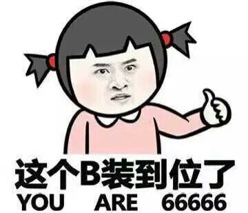 这个B装的到位了（you are 66666）