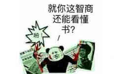 就你这智商，还能看懂书？