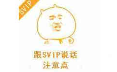 跟SVIP说话，注意点