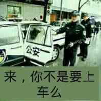 来，你不是要上车么！（警车）