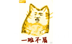 一脸不屑（黄金小猫）