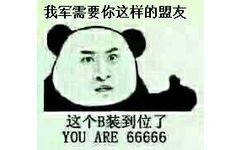 我军需要你这样的萌友，这个B装到位了（you are 666666666）