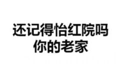 还记得怡红院吗？你的老家（文字表情）