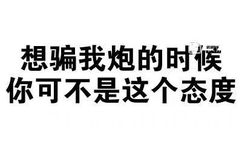 想骗我炮的时候你可不是这个态度