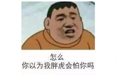 怎么你以为我胖虎会怕你吗