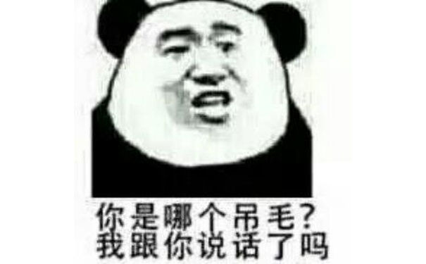 是哪个吊毛？跟你说话了吗