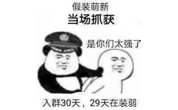 假装萌新，当场抓获，是你们太强了入群30天，29天在装弱