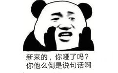 新来的，你哑了吗？你他么倒是说句话啊