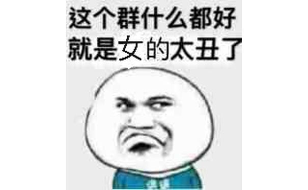 这个群什么都好，就是女的太丑了