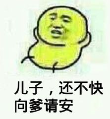 儿子，还不快向爹请安