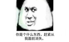 你是个什么东西，赶紧从我面前消失。