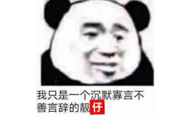 我只是一个沉默寡言，不善言辞的靓仔