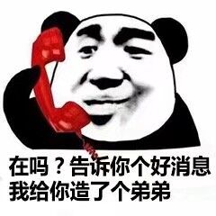 在吗？告诉你个好消息我给你造了个弟弟