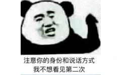 注意你的身份和说话方式，我不想看见第二次