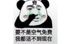 穷，要不是空气免费，我都活不到现在