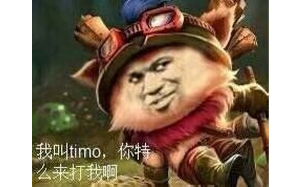 我叫timo，你特么来打我啊