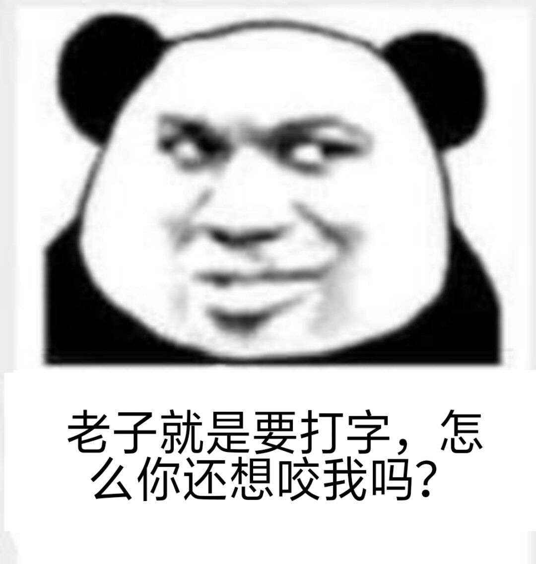 老子就是要打字，怎么你还想咬我吗？