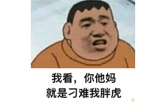 我看，你他妈就是刁难我胖虎