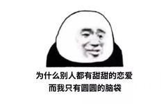 为什么别人都有甜甜的恋爱而我只有圆圆的脑袋