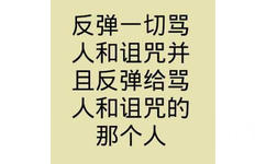 反弹一切骂人和诅咒，并且反弹给骂人和诅咒的那个人