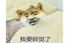 我要碎觉了