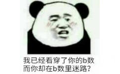 我已经看穿了你的b数，而你却在b数里迷路？