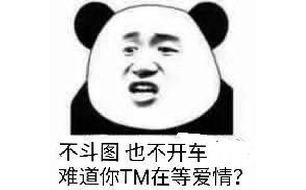 不斗图也不开车难道你TM在等爱情？