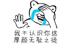 我不认识你这厚颜无耻之徒