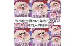 说出你觉得2020年也不会有对象的人的名字