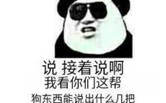 说接着说啊，我看你们这帮狗东西能说出什么几把