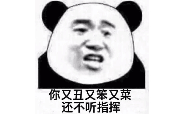 你又丑又笨又菜还不听指挥