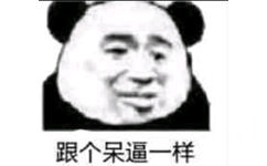 跟个呆逼一样