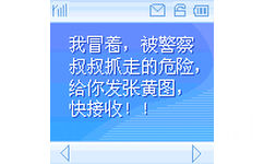 我冒着，被警察叔叔抓走的危险，给你发给黄图，快接收！小样长大了嘛，喜欢看黄图。