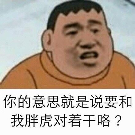 你的意思就是说要和我胖虎对着干咯？