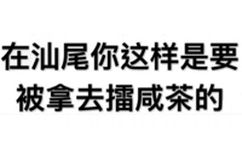 在汕尾你这样是要被拿去擂咸茶的