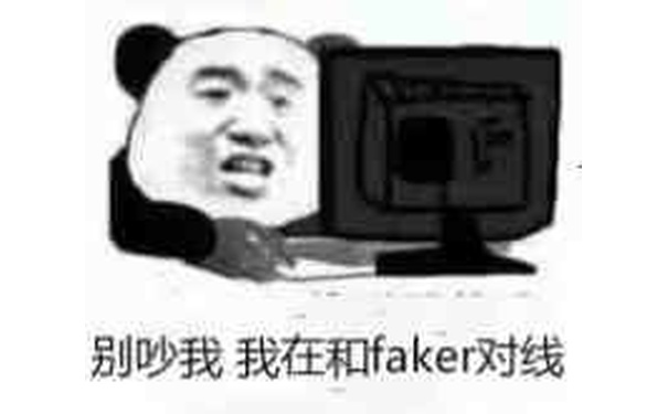 别吵我，我在和faker对线！