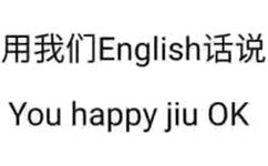 用我们English话说，You happy jiu ok