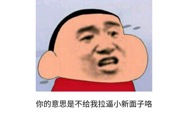 你的意思是不给我拉逼小新面子咯