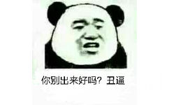 你别出来好吗？丑逼！